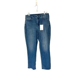 NYDJ Girlfriend‎ Jeans Medium Wash Lift Tuck Technology Straight Leg Size 10